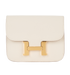 Hermes Constance Slim Belt Wallet in Epsom Craie, front view